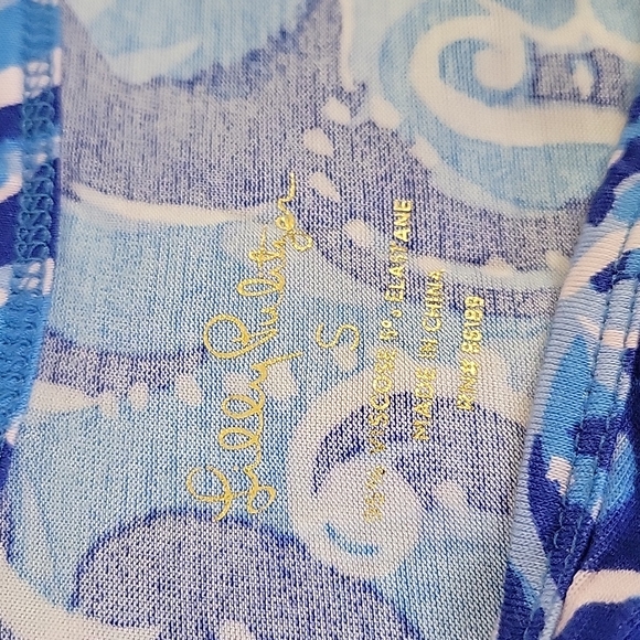 Lilly Pulitzer PJ Tank Coastal Blue Whispurr Size Small - Picture 4 of 7